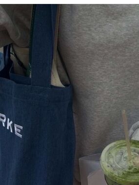 Parke Soft Denim Tote & Stickers
